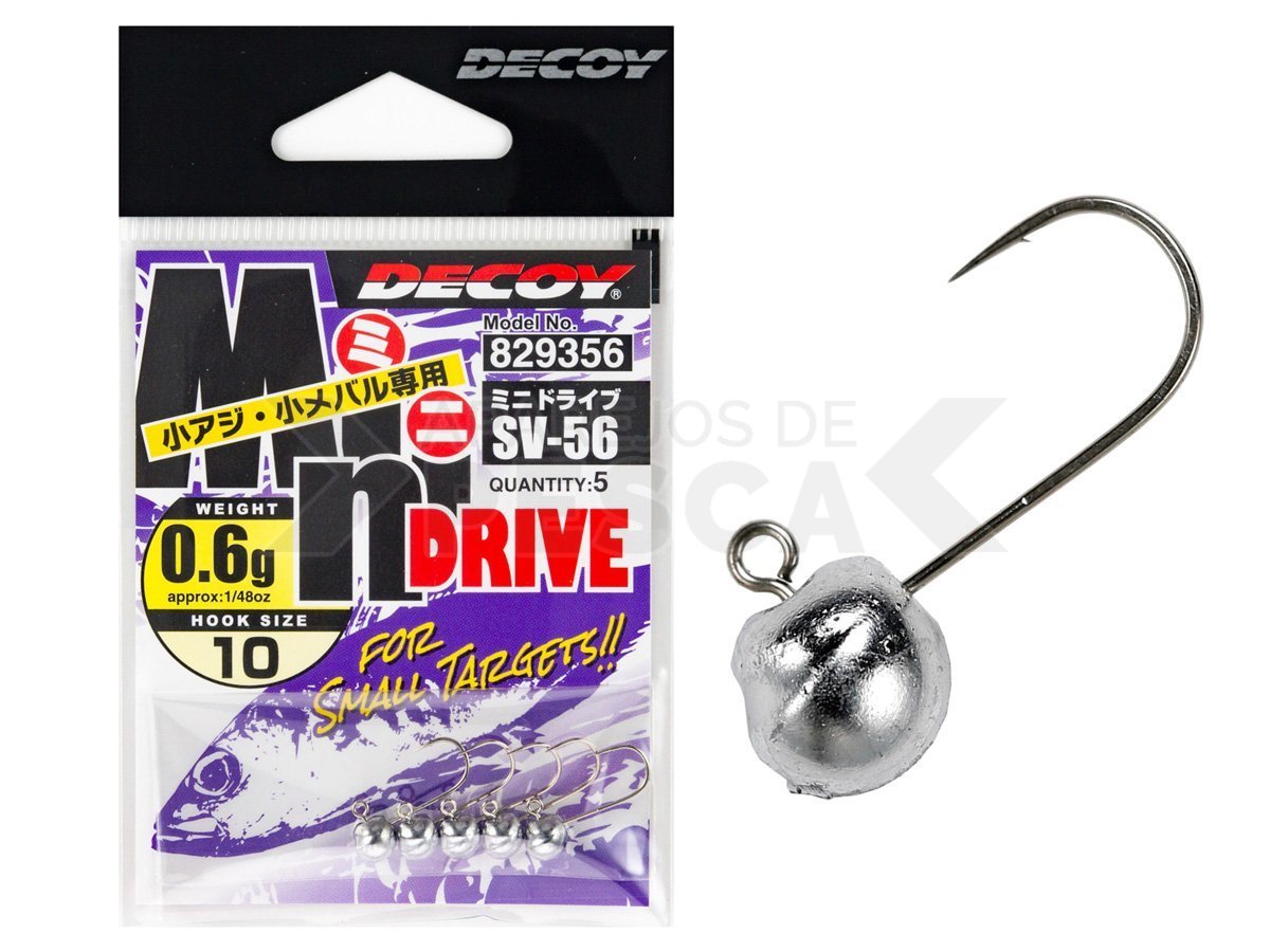 Decoy Cabezas plomadas Mini Drive SV-56 Jighead - Cabezas plomadas - Tienda  de Pesca APAREJOSDEPESCA