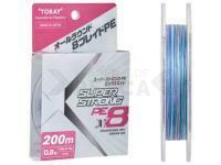 Trenzado Toray Super Strong PE X8 Multicolor 200m 21lb #1.5