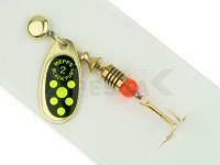 Cucharilla giratoria Mepps Black Fury Gold / Chart dots - #0 | 2g