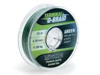 Trenzado Mivardi Terminal D‑Braid Green 15m 0.10 mm