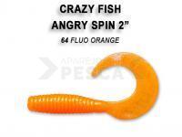 Vinilo Crazy Fish Angry Spin 45mm - 64 Fluoro orange | Squid