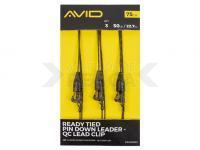 Avid Carp Ready Tied Pin Down Leader- Heli/Chod 75cm 50lb 3pcs