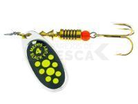 Cucharilla giratoria Mepps Black Fury Silver / Chartreuse dots - #4 | 8.00g