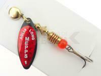 Cucharilla giratoria Mepps Aglia Long Redbo #1 | 4.5g - Black