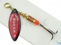 Cucharilla giratoria Mepps Aglia Long Redbo #2 | 7g - Black