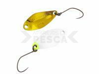 Cucharilla ondulante para trucha Nories Masukuroto Weeper 1.5g 23mm - #097 (White Chart / Gold)