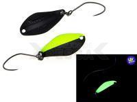Cucharilla ondulante para trucha Nories Masukuroto Weeper 0.9g 20mm - #022 (Fluo-Yellow / Black)