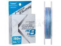 Trenzado Toray Super Strong PE X8 Multicolor 150m 21lb #1.5