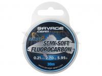Hilo Fluorocarbono Savage Gear Super Soft Fluorocarbon SeaBass Clear 30m 0.32mm 5.51kg 12.14lb