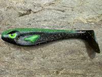 Señuelo blando Great Fish Rocky Ripper Slim 14cm - black alien