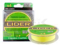 Trenzado Fishing Empire Lider X4 100m fluo yellow - 0.18mm