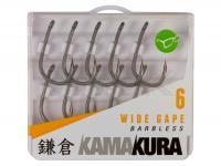 Korda Anzuelos de carpa Kamakura Wide Gape Barbless Hooks