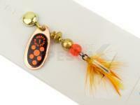 Cucharilla giratoria Mepps Black Fury Mouche #0 - Copper/Red Dots