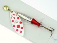 Cucharilla giratoria Mepps Aglia Long Heavy - Silver / Red Dots #1+/12g