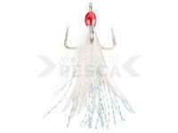 Mustad In-Line Triple Grip Feathered White - #1