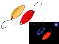 Cucharilla ondulante para trucha Nories Masukuroto Sofia 1.2g 22mm - #001 (Fluo- Red / Gold)