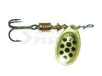 Cucharilla giratoria Mepps Aglia Decorees Gold/Black dots - no. 4