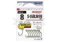 Anzuelos Owner S-55BLM Barbless Black Chrome - #8