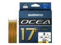 Trenzado Shimano Ocea 17+ Braid 300m 63,1kg PE8 Multi color