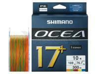 Trenzado Shimano Ocea 17+ Braid 300m 76,7kg PE10 Multi color