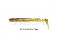 Vinilo Reins Rockvibe Shad 3 inch - B48 Motor Oil Pepper Chartreuse
