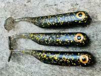 Señuelos blandos Great Fish GF1 49mm 1g - no scent - black&gold