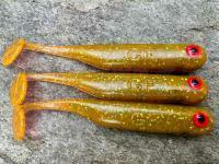 Señuelos blandos Great Fish GF1 49mm 1g - no scent - motor oil green