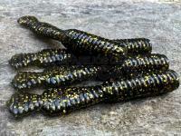 Señuelos blandos Great Fish GF2 Leech 60mm 1.8g - no scent - black & gold