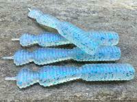 Señuelos blandos Great Fish GF2 Leech 60mm 1.8g - no scent - ice blue