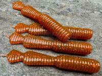 Señuelos blandos Great Fish GF2 Leech 60mm 1.8g - no scent - motor oil red