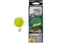 Leaders Owner Method Feeder Braid with Pellet Band FDB-02 10cm #6 0.18mm 15lb 6.8kg 6pcs
