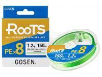 Trenzado Gosen RooTS PE X8 Multipurpose Braided Line Light Green 150m #1.0