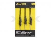 Avid Carp Ready Tied Pin Down Leader- Ringed Lead Clip