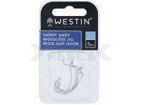 Westin Magic Minnow Weedless Jig Widegap Hook #1/0 Silver 5pcs