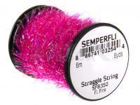 Semperfli Straggle String Micro Chenille 6m / 6.5 yards (approx) - SF8350 Fluoro Pink