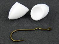 Tapered Cupped Slotted Poppers with hooks - #1/0