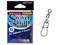 Imperdible con giratorio Decoy Swivel Snap SN-9 NS Black - #0 | 20lb