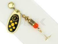 Cucharilla giratoria Mepps Black Fury Gold / Yellow Dots - #1 | 3.5g
