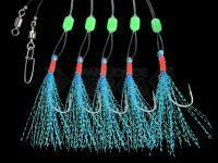 Dega Glitter Mackerel-Rig 5 hooks - Blue