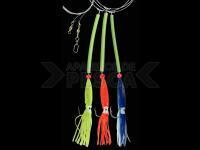 Dega Sea Rig 3 UV Octopus Side Arms 13cm Size 7/0 - Mix-Colors