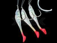 Dega Soft Bait Fish-Rig 3 arms - white/red