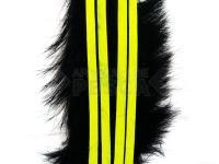Hareline Bling Rabbit Strips - Black with Fl Yellow Accent
