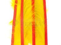 Hareline Bling Rabbit Strips - Yellow with Fl Fire Red Accent