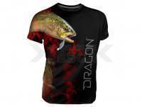 Breathable T-shirt Dragon - trout black L