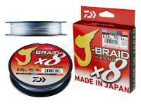 Trenzado Daiwa Trenzado Daiwa J-Braid Grand X8 - multi-color 300m 0.10mm