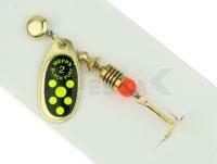 Cucharilla giratoria Mepps Black Fury Gold / Chart dots - #0 | 2g