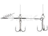 Dragon stingers with corkscrew for big soft baits 2 x no. 1/0 - 20kg 8cm