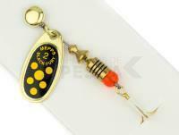 Cucharilla giratoria Mepps Black Fury Gold / Yellow Dots - #3 | 6.5g