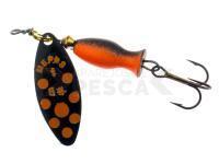 Cucharilla giratoria Mepps Aglia Long Heavy - Black/Orange Dots #1/8g