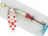 Cucharilla giratoria Mepps Aglia Long Heavy - Silver / Red Dots #3/24g